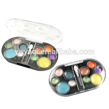 Eyeshadow containers with 10 colors round plattes used for eye